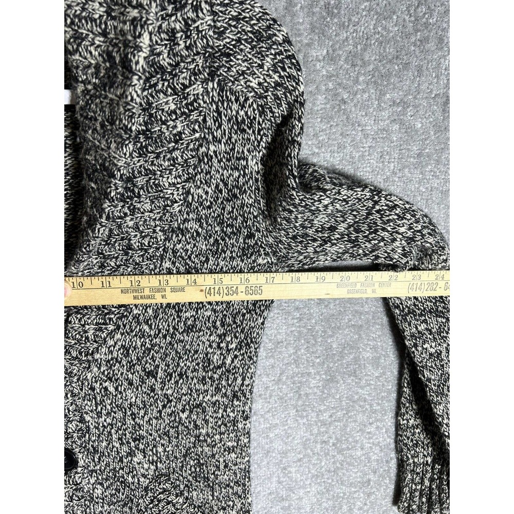 J Crew Wool Blend Button‎ Up Cardigan Sweater Womens Size XS Pockets Black White - Picture 8 of 8